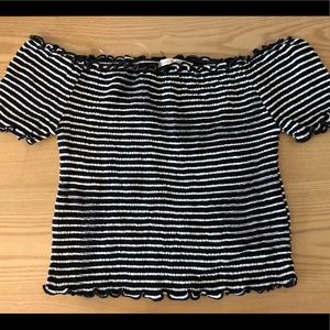 Off the shoulder crop top